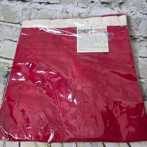 CHEFS Kitchen Apron Red 100% Cotton #29697